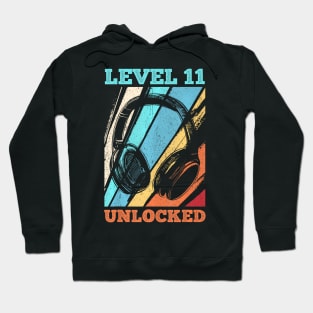 11th Birthday Video Gamer Level 11 Unlocked Hoodie